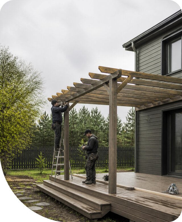 Изготовление и монтаж пергол для дачи в Бердске под ключ